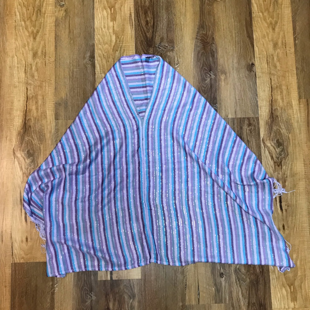 Striped Purple and Blue Women's Scarf